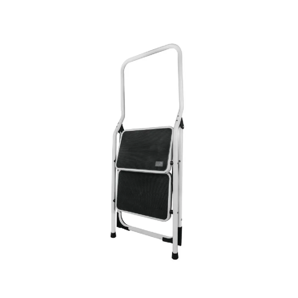 Escalera Tubular Plegable De 2 Peldaños Antideslizantes Pretul