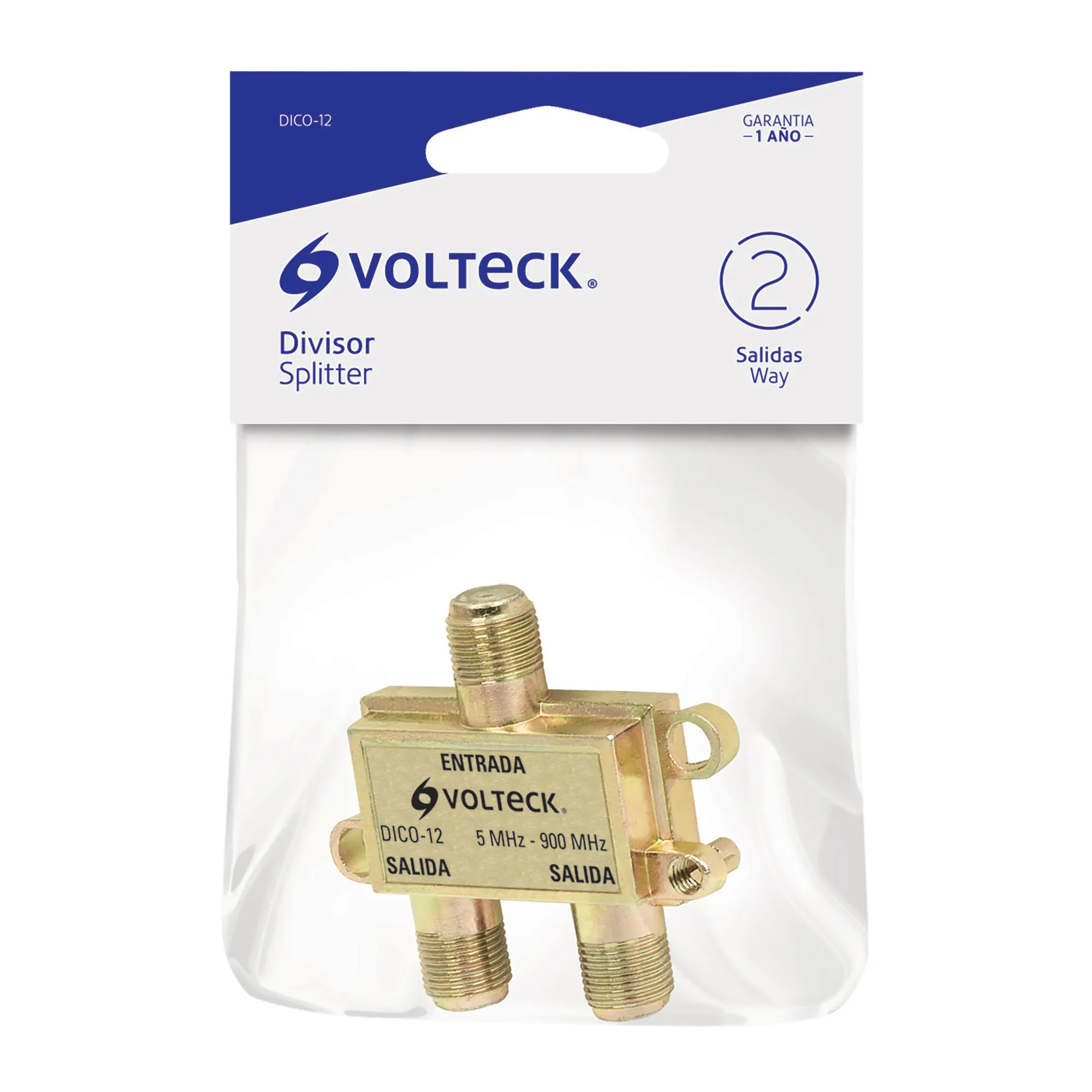 Divisor Splitter Anticorrosivo Para Cable Coaxial, 2 Salidas Volteck