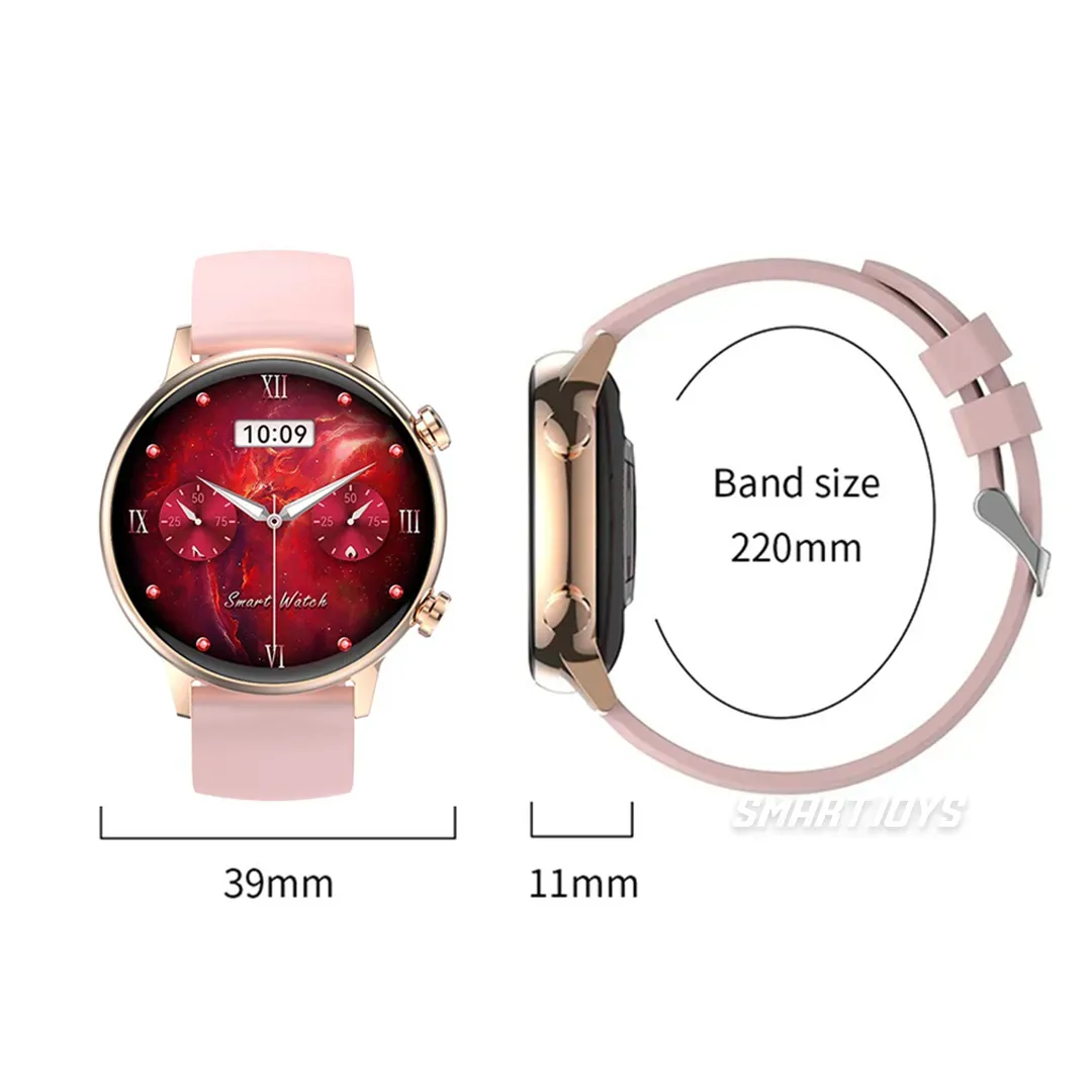 Smartwatch G-TIDE Romance + Pulsera + 3 Manillas + Asistente de Voz /Función Siri 