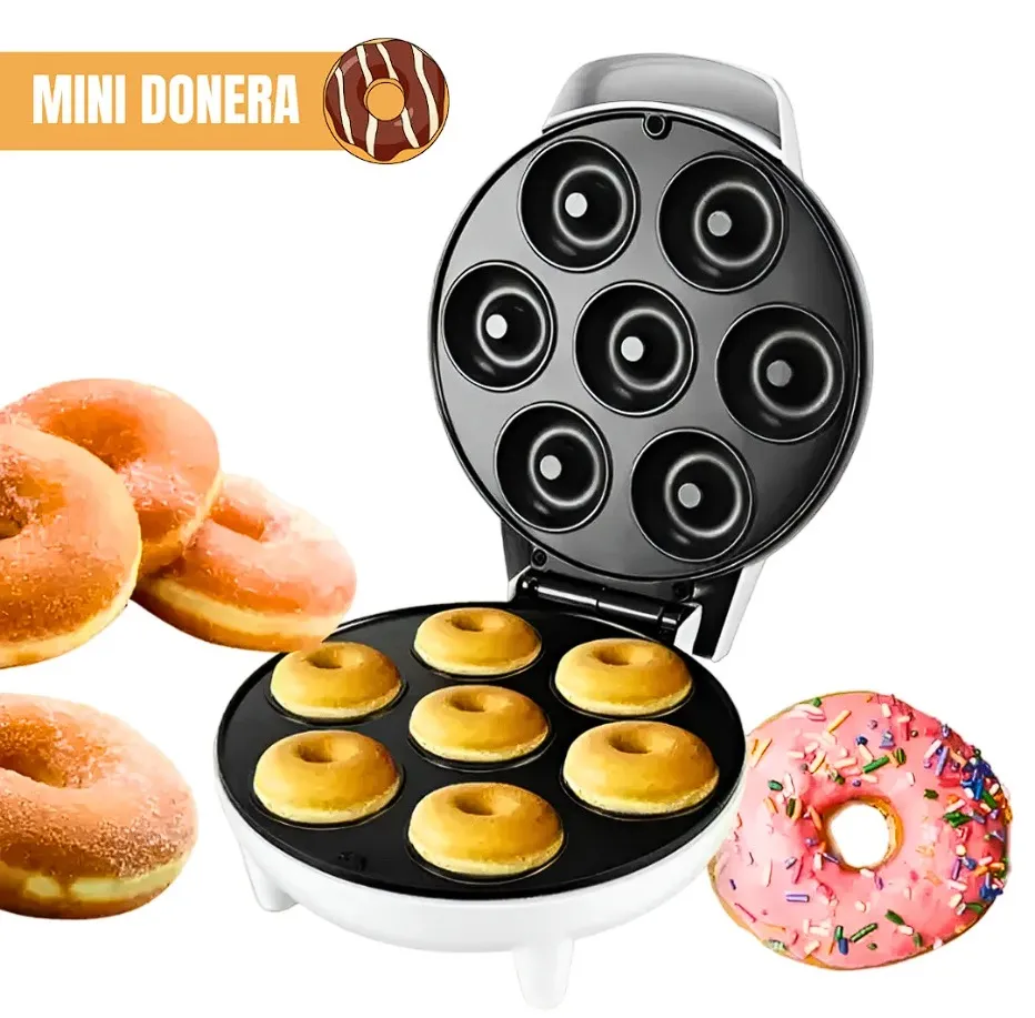 Mini Maquina de Donuts x7 + Recetario de Donuts PDF