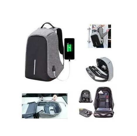 Maleta Antirrobo Morral Con Puerto Y Cable Usb