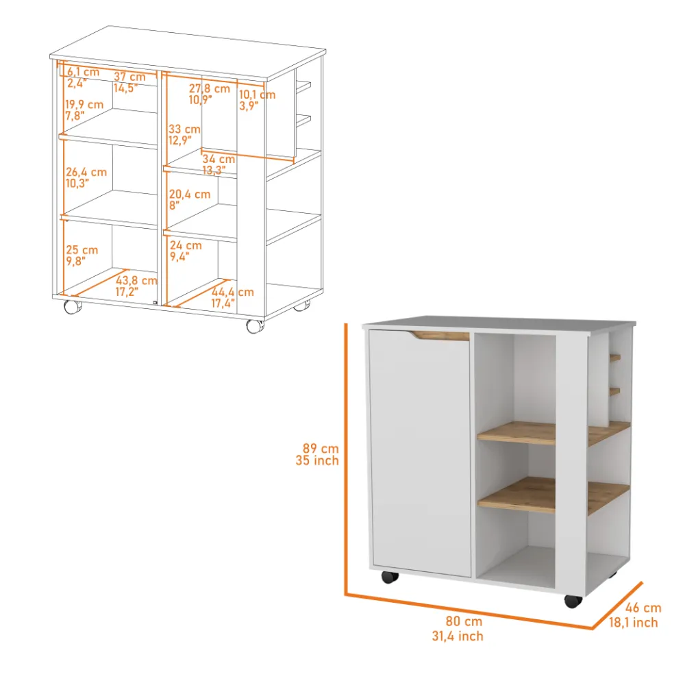 Modulo Microondas Soler, Blanco Y Macadamia