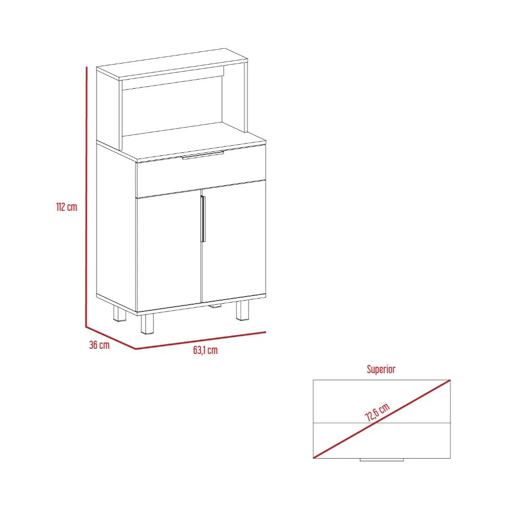 Modulo Microondas Bajo Oshawa Blanco