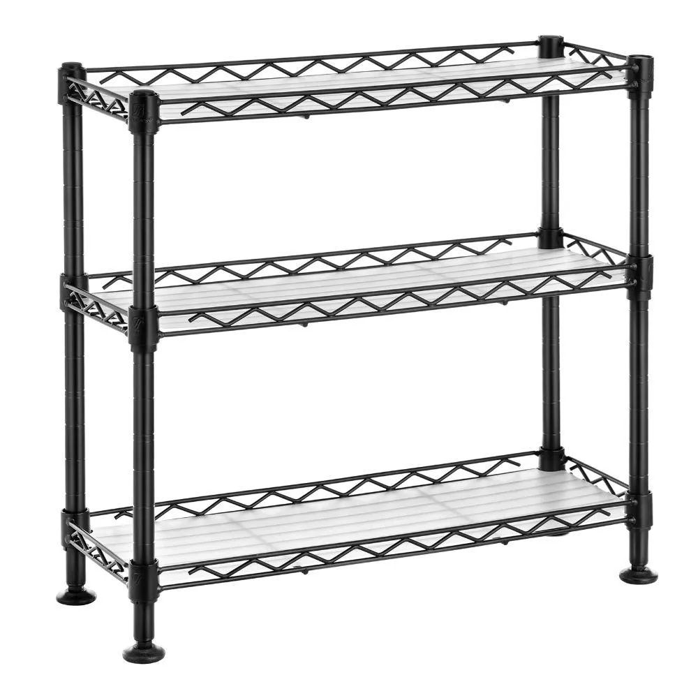 Organizador Para Especias Shelves, Negro, De Tres Niveles