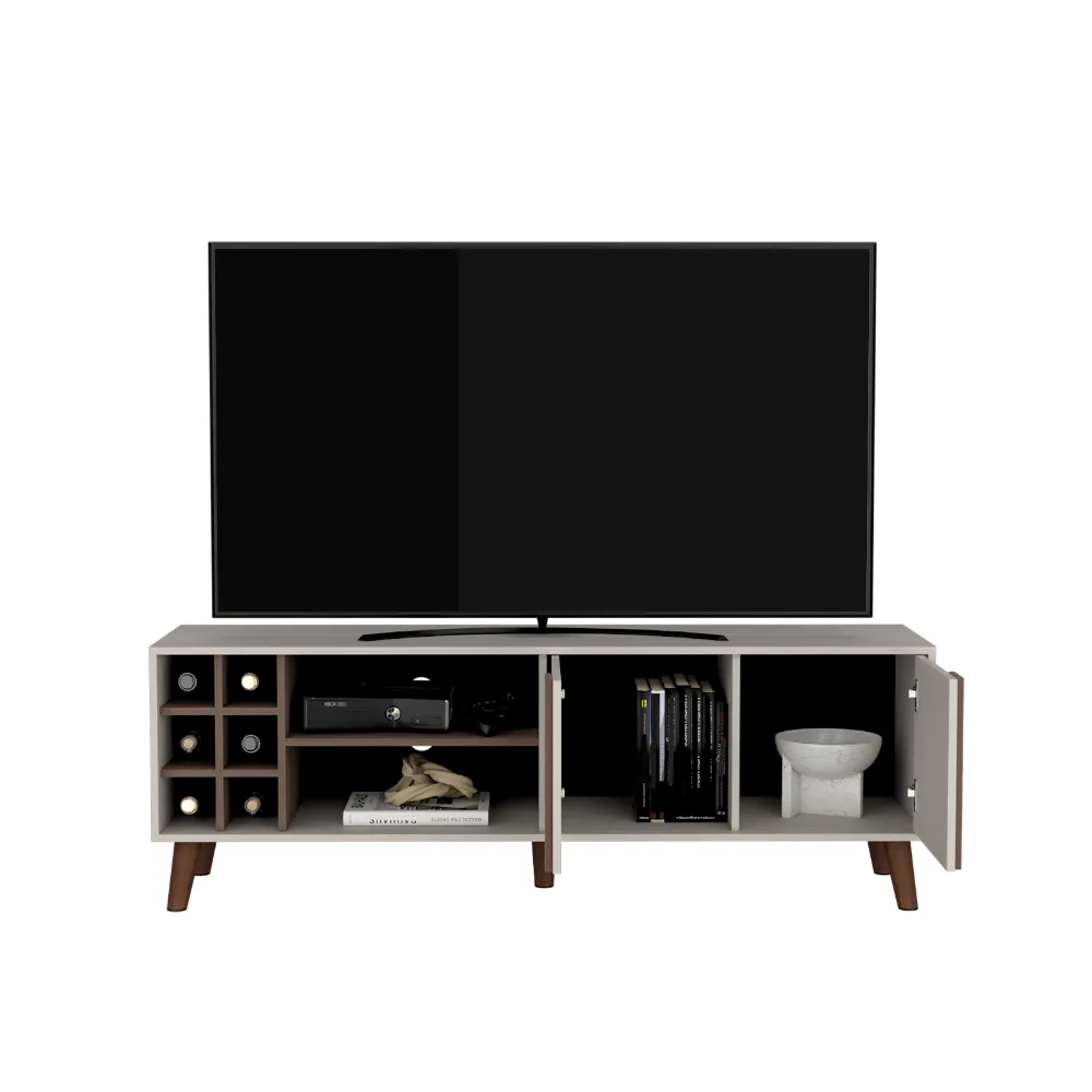 Mesa Para Tv Lannez, Milan Y Capri, Con Dos Puertas Abatibles 65"