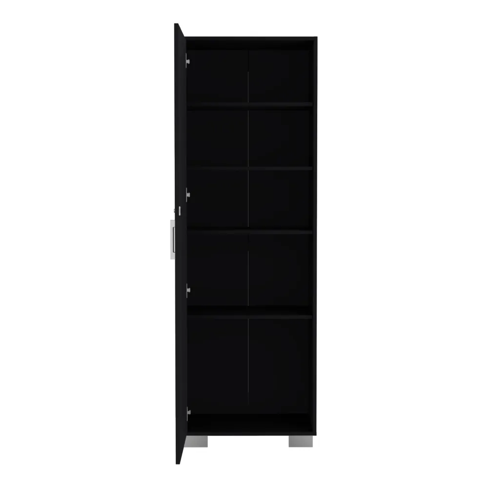 Mueble Multiusos Kavri, Wengue, Multiples Entrepaños Moviles Y Superficies Para Ubicar Objetos