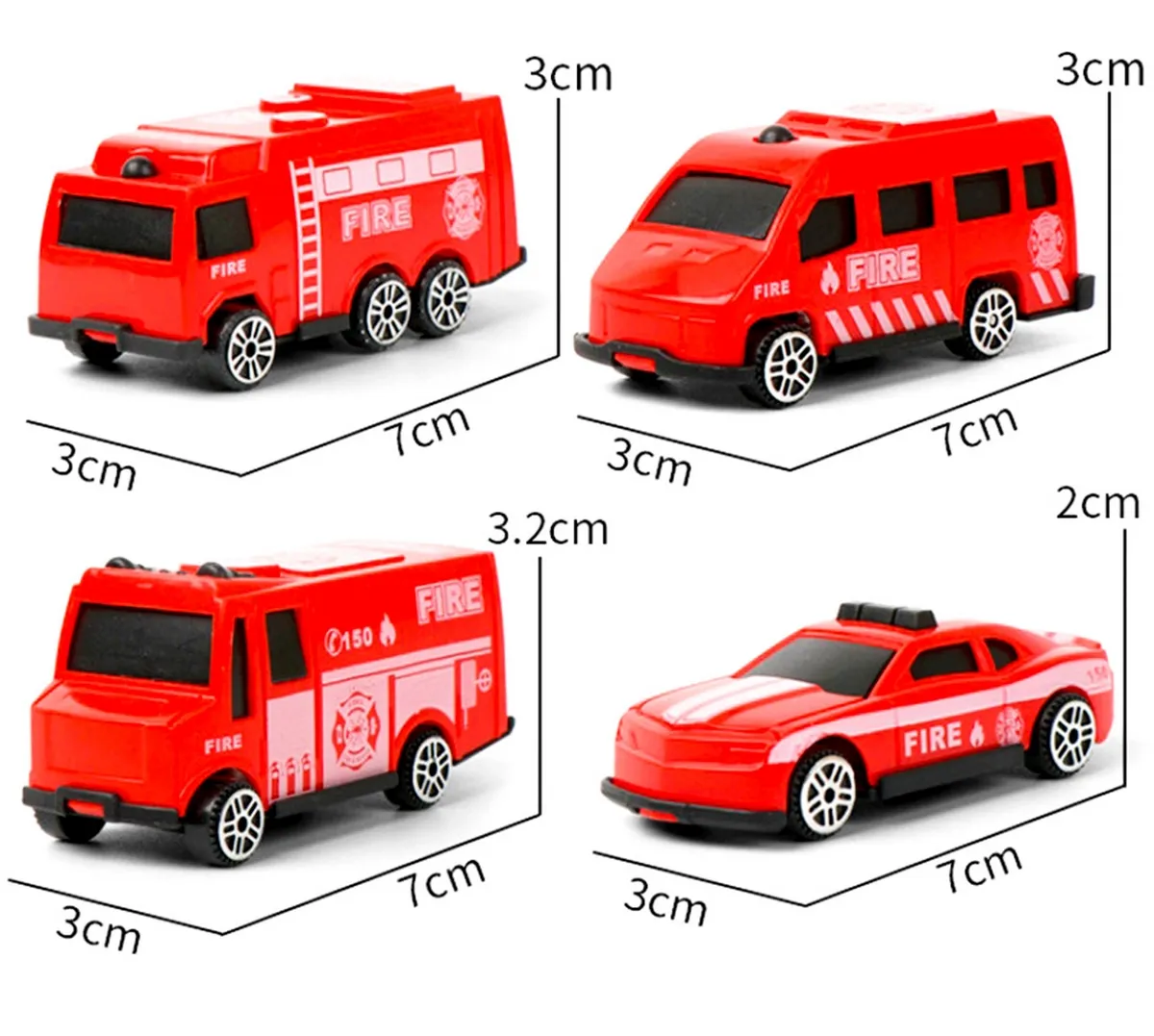 Carro Helicoptero Camion Coleccionable Bombero Niños X 5 Pcs