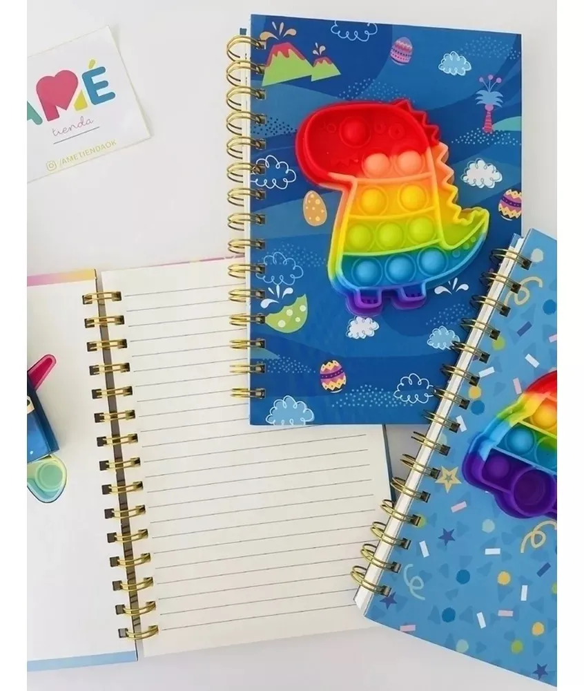 Agenda Libreta Push Popit Popit Interactivo Figuras Unisex