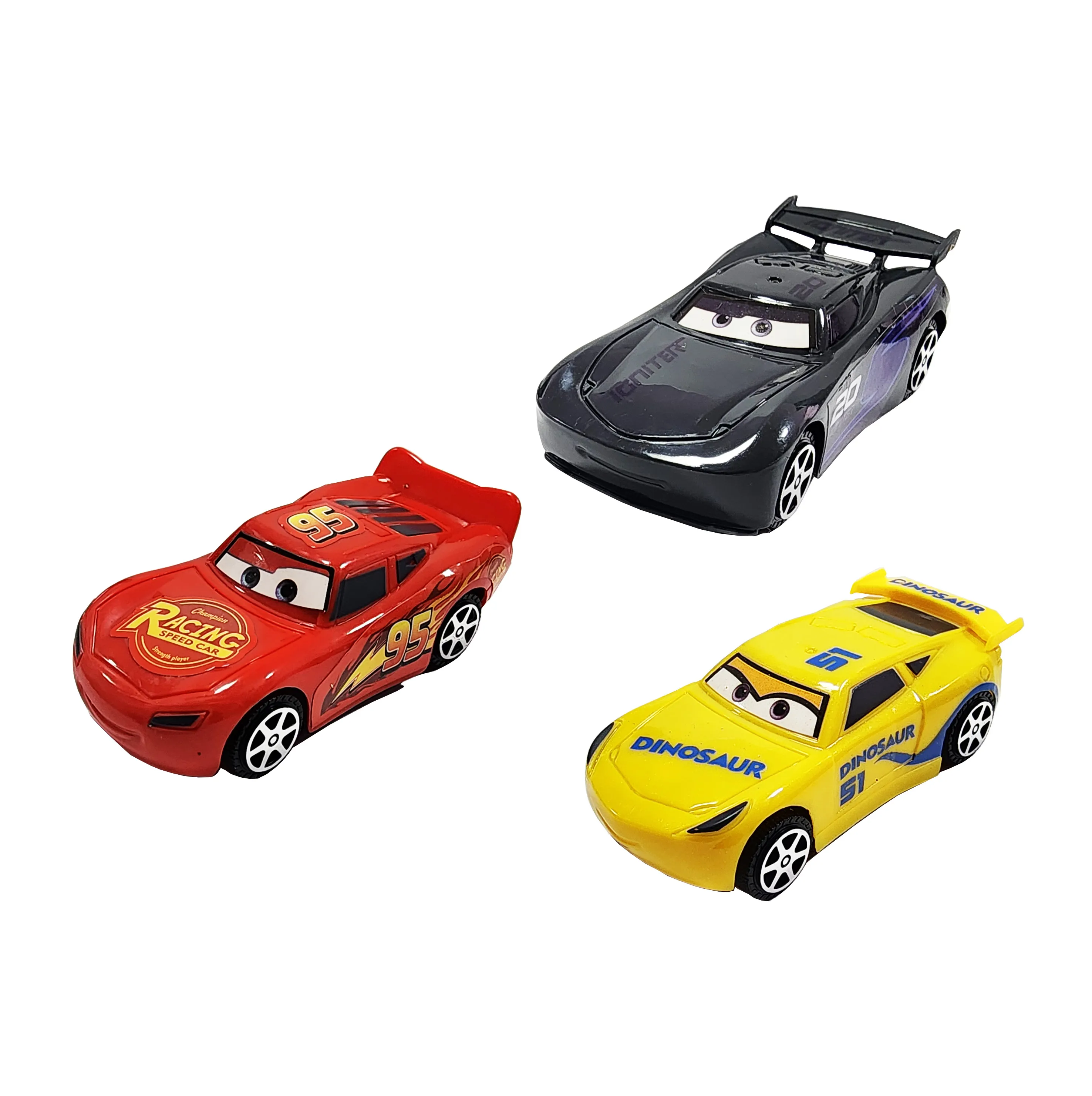 Rayo Mcqueen Dinoco Jackson Carro Cars Juguete Coleccion X 3