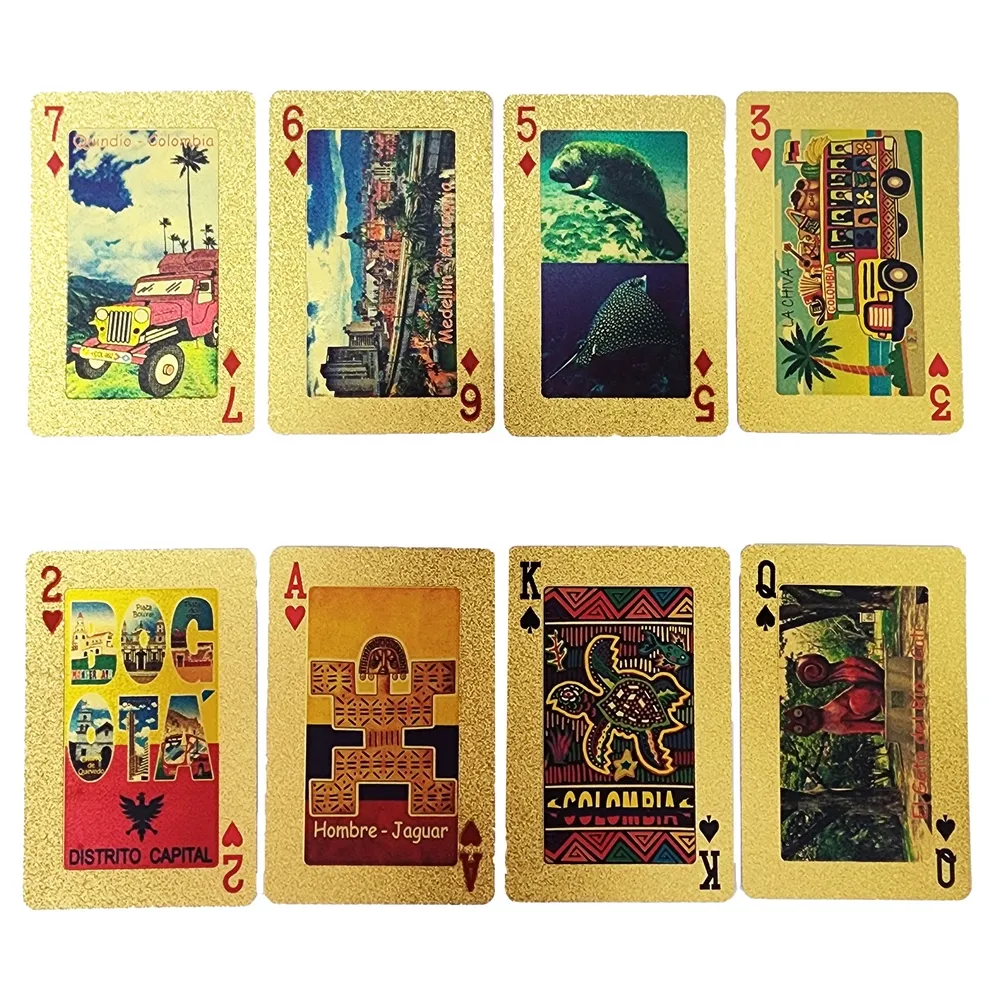 Cartas Baraja De Poker Cartas Dorado Colombia Artesanal