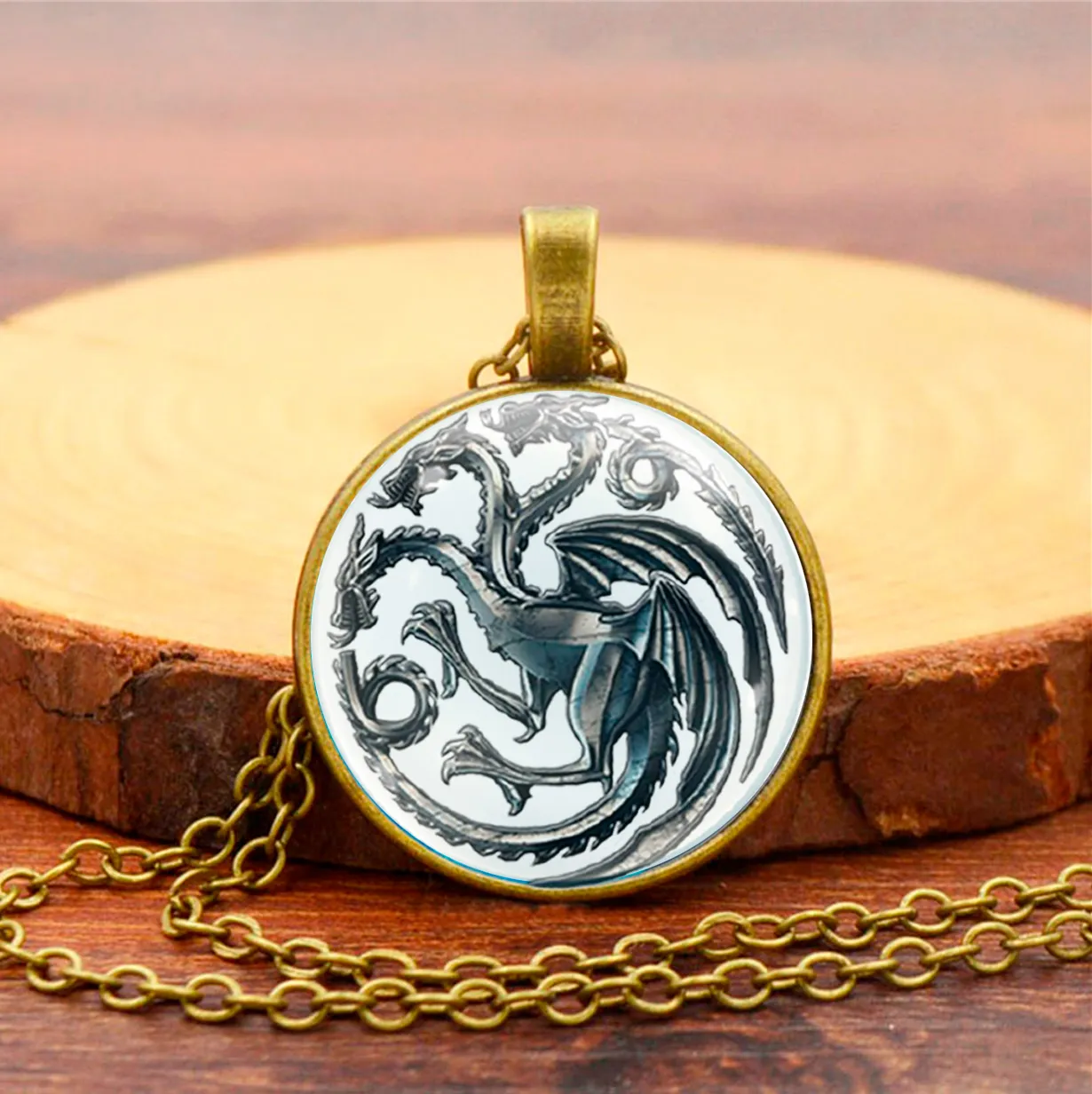 Collar Casa Targaryen Juego De Tronos Unisex + Estuche