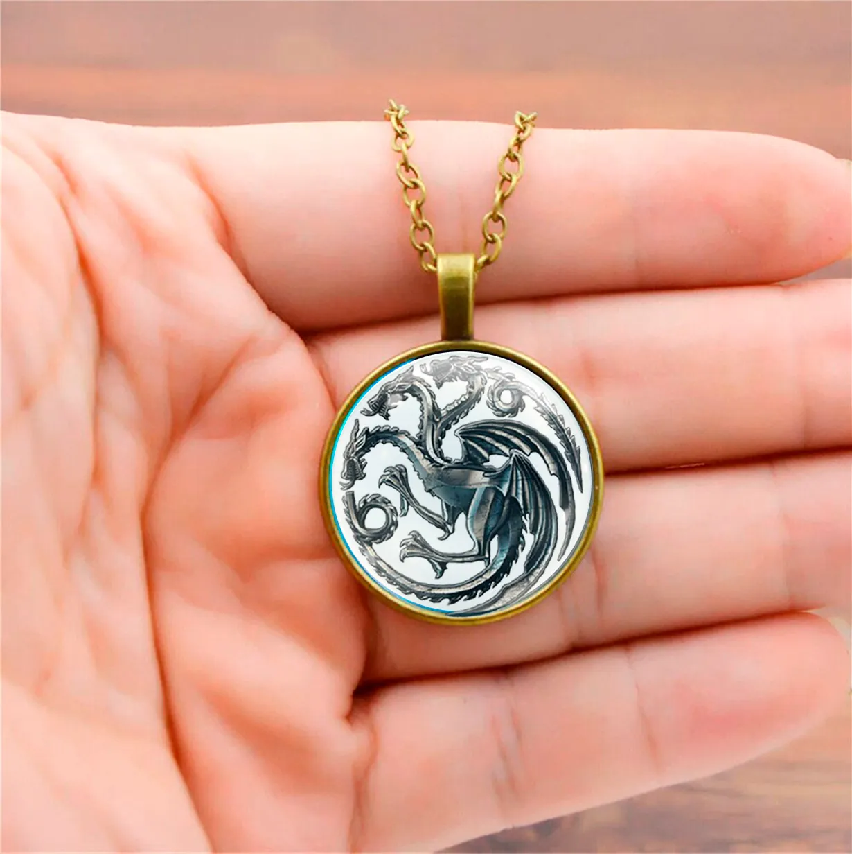 Collar Casa Targaryen Juego De Tronos Unisex + Estuche