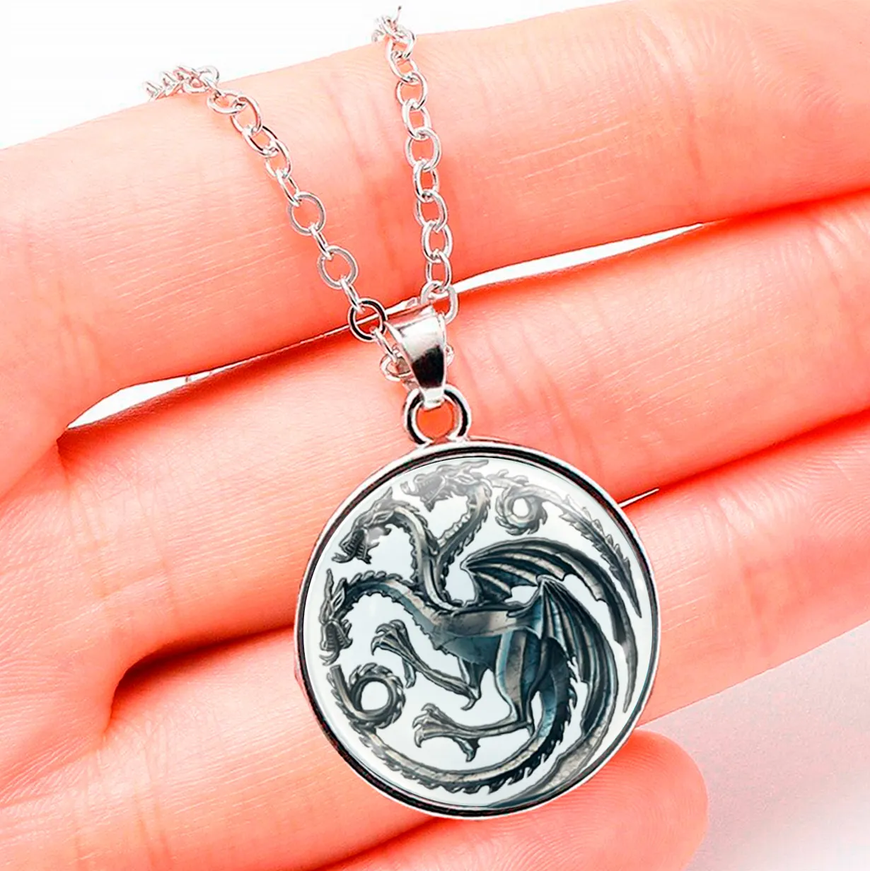 Collar Casa Targaryen Juego De Tronos Unisex + Estuche