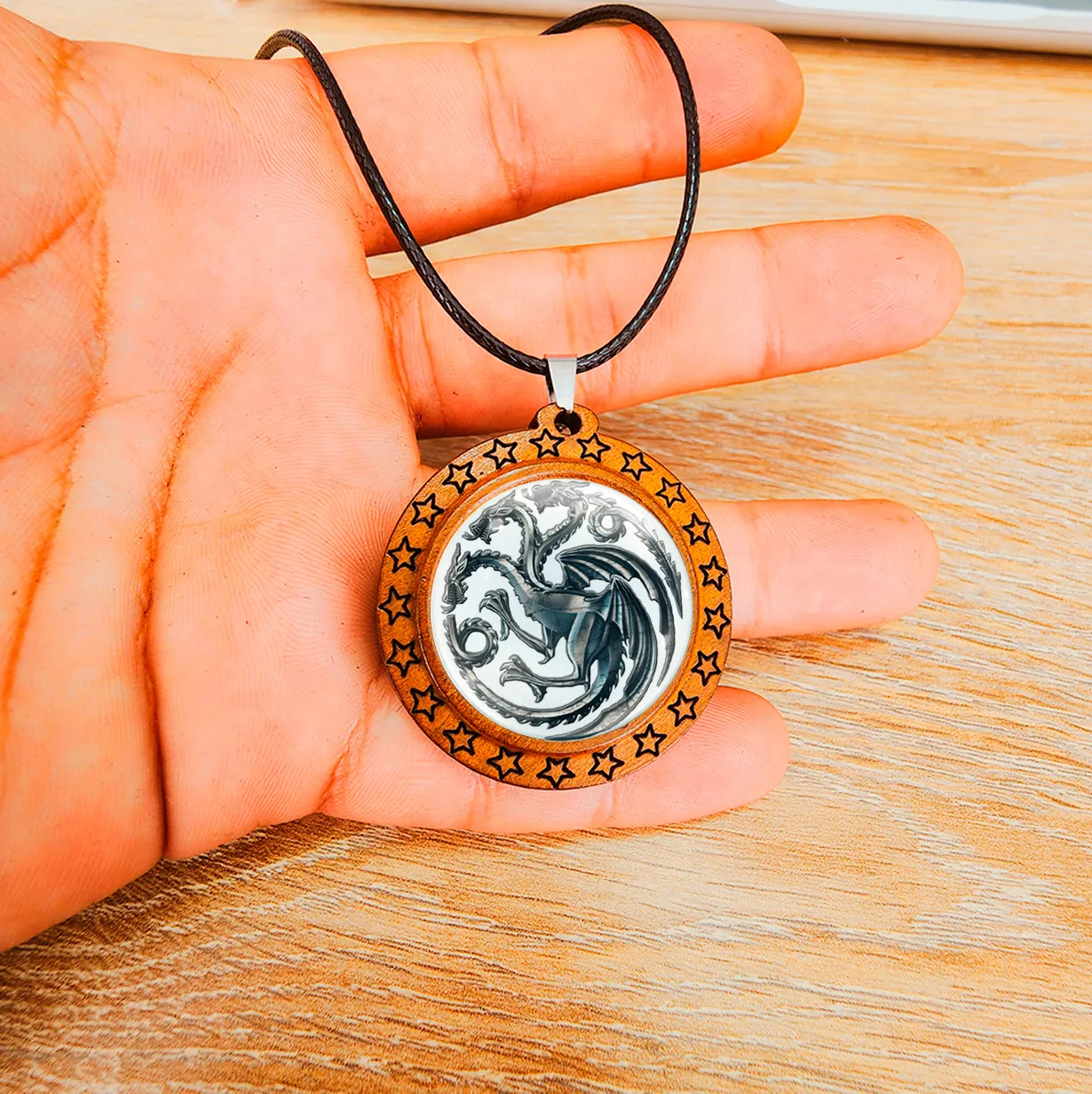 Collar Casa Targaryen Juego De Tronos Unisex + Estuche