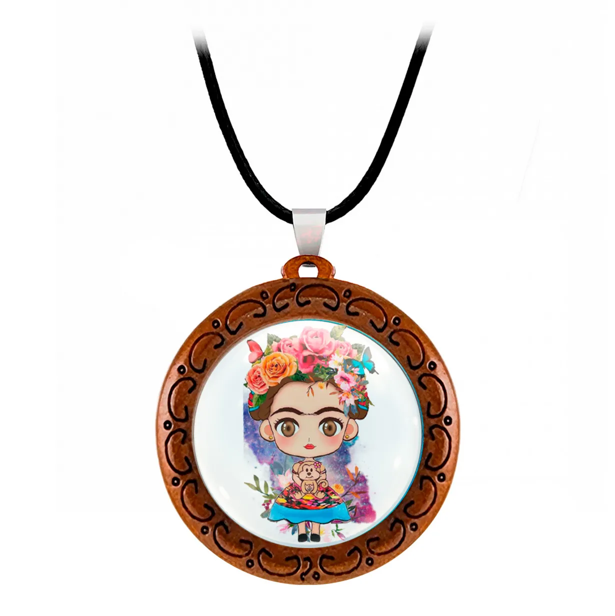 Collar Frida Kahlo Muñeca Unisex + Estuche