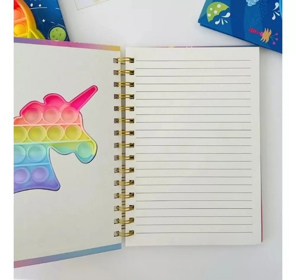 Agenda Libreta Push Popit Popit Interactivo Figuras Unisex