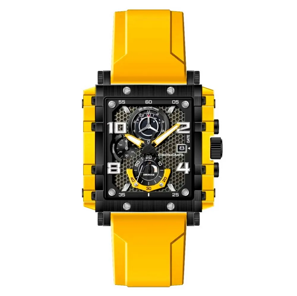 Reloj G-force Original H4055g Cuadrado Deportivo + Estuche