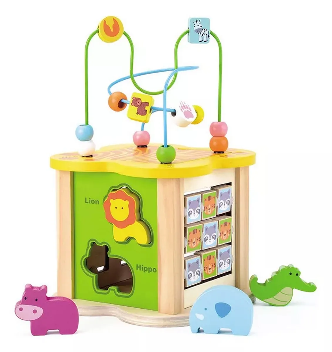 Cubo Para Bebes Madera Didactico Multifuncional Montessori