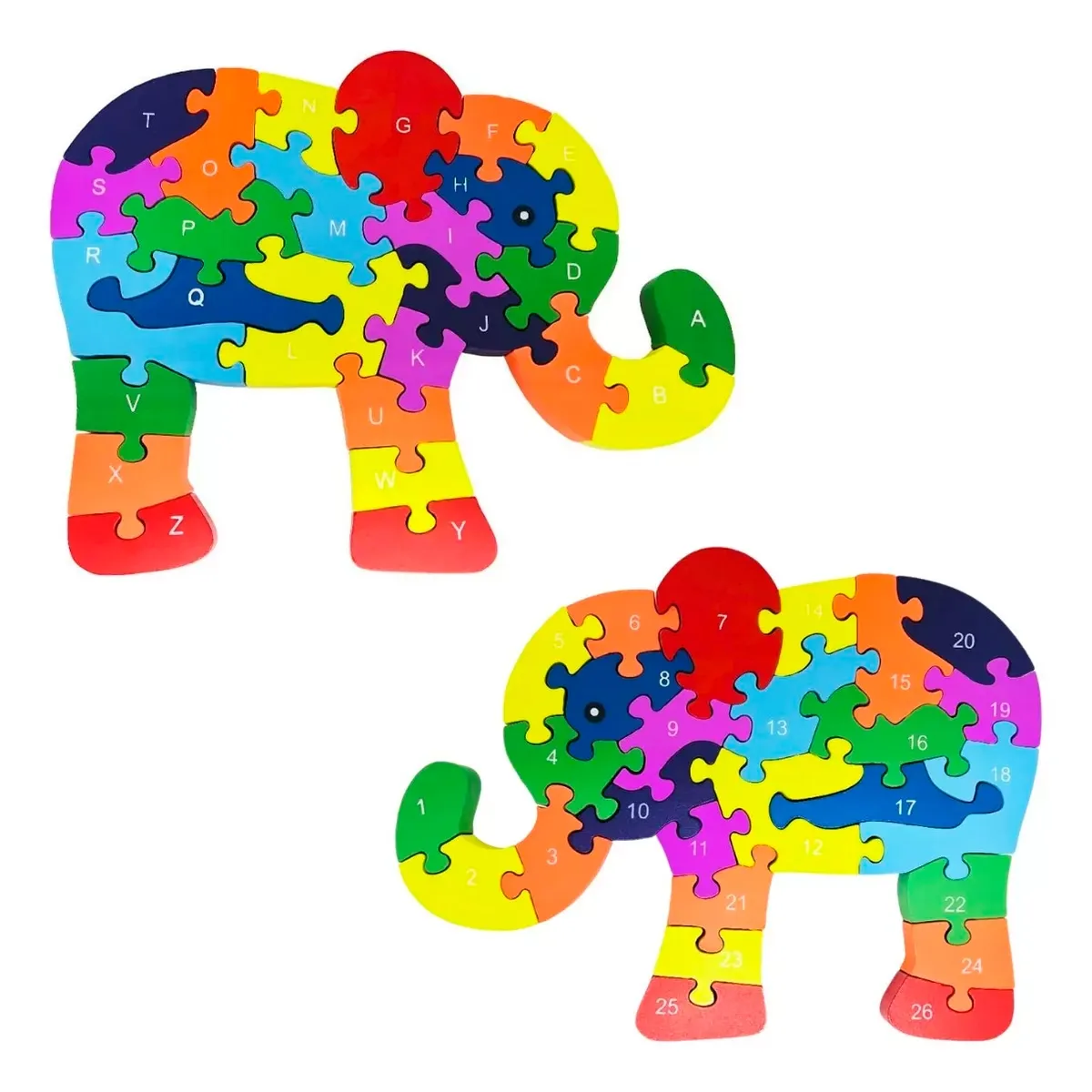Rompecabezas Elefante Interactivo 3d Juego Didactico Colores