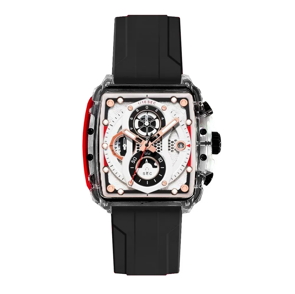 Reloj G-force Original H4113g Calendario Cuadrado + Estuche