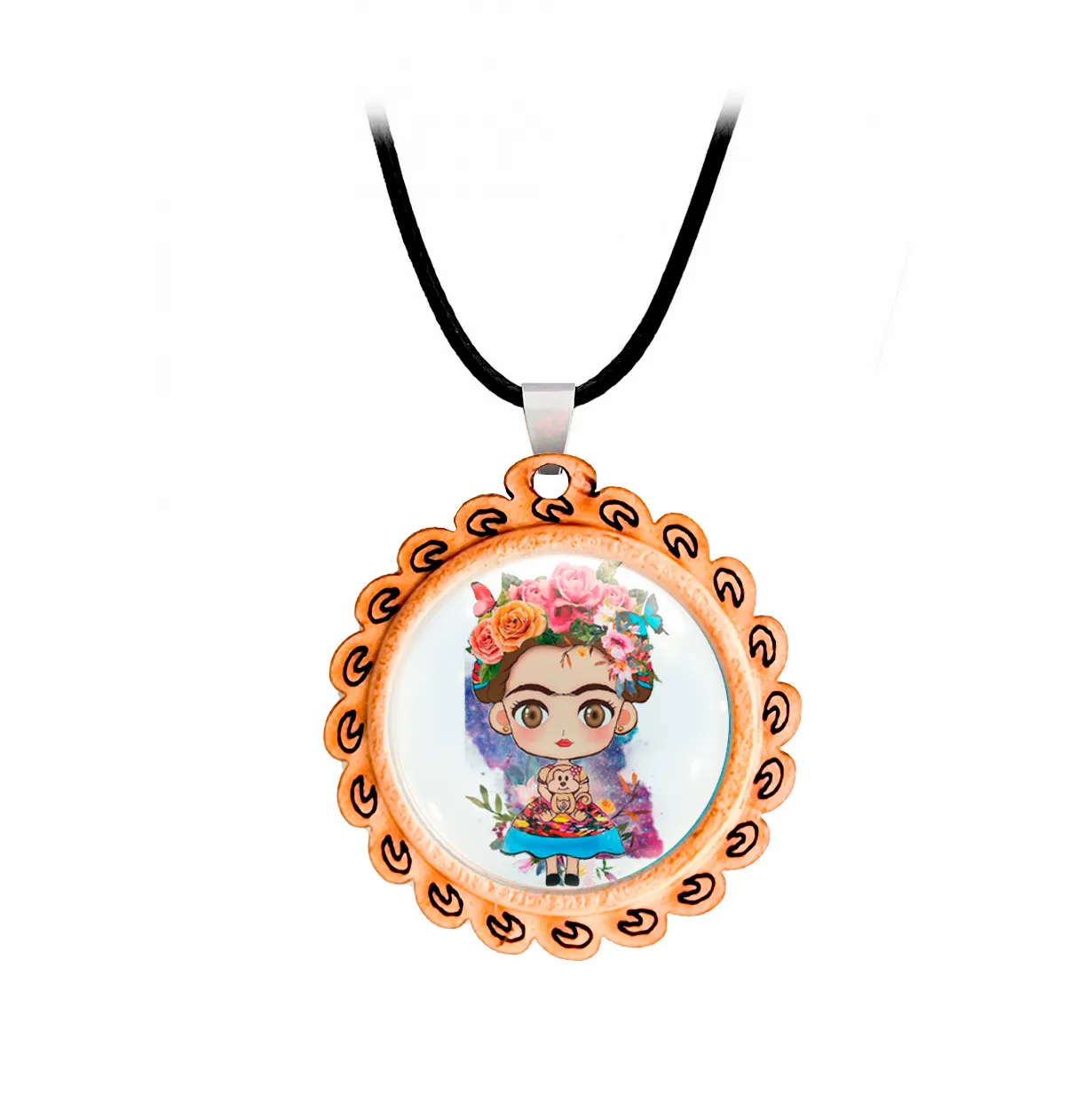 Collar Frida Kahlo Muñeca Unisex + Estuche