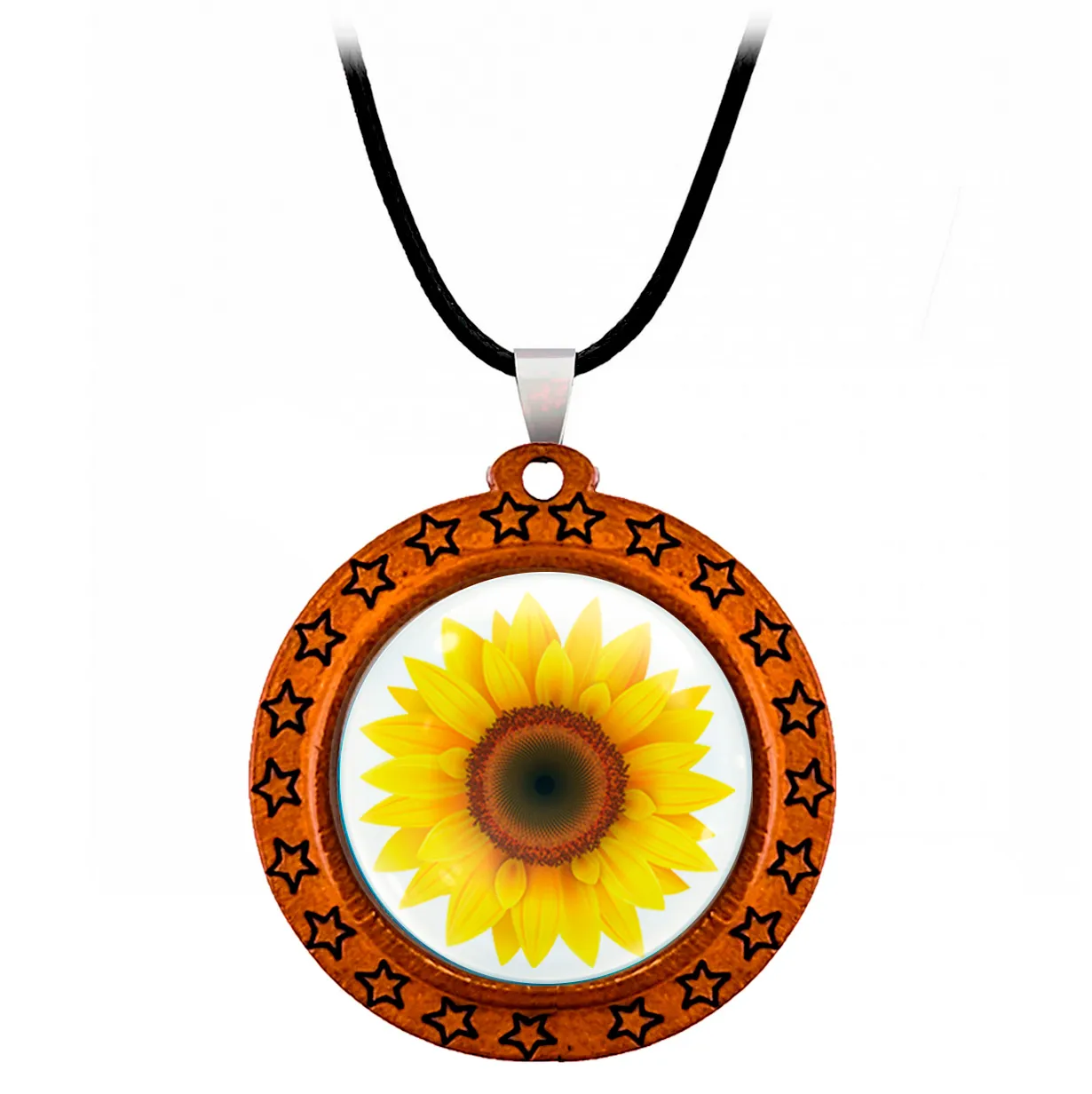 Collar Flor Girasol Mujer Detalle + Estuche