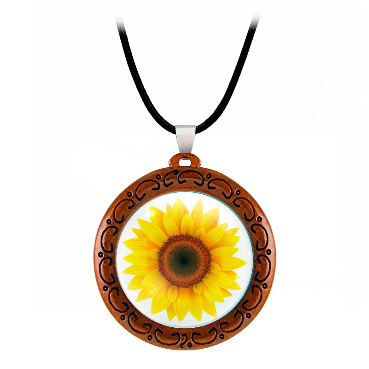 Collar Flor Girasol Mujer Detalle + Estuche