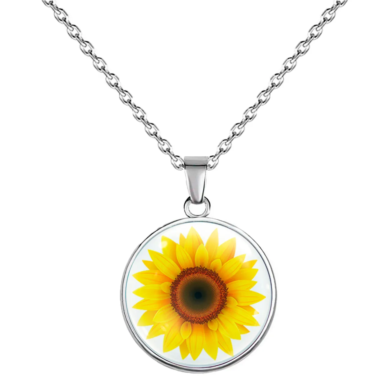 Collar Flor Girasol Mujer Detalle + Estuche