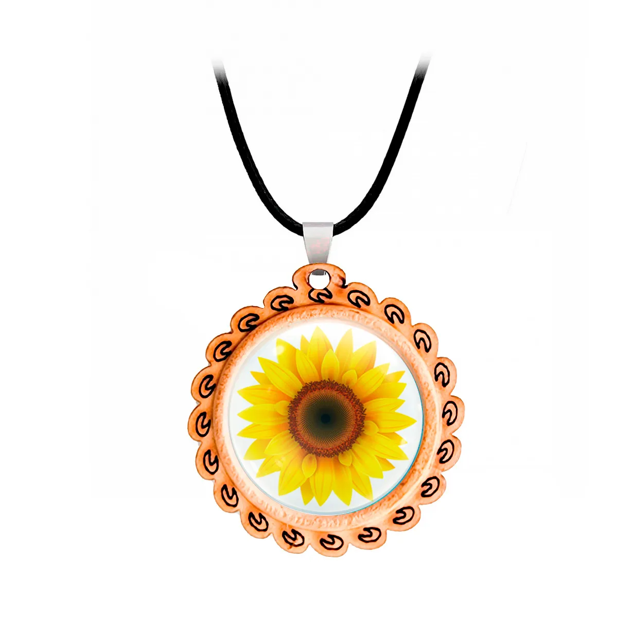 Collar Flor Girasol Mujer Detalle + Estuche