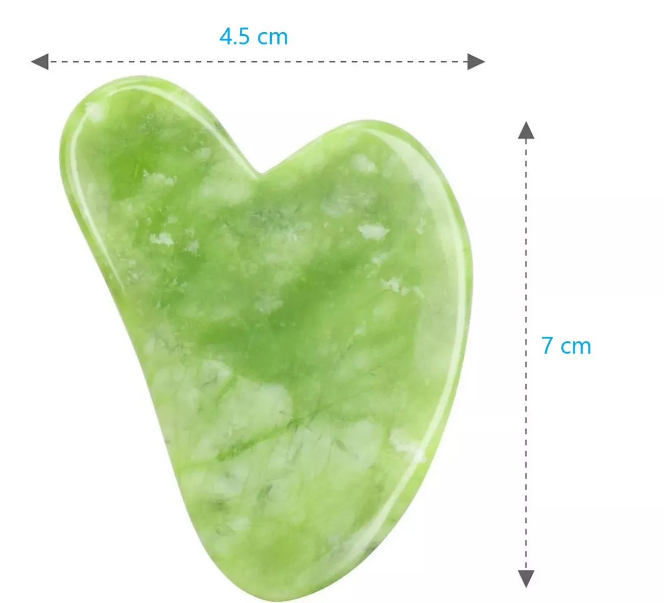 Gua Sha Corazón Jade Masajeador Facial Guasha 100% Natural 