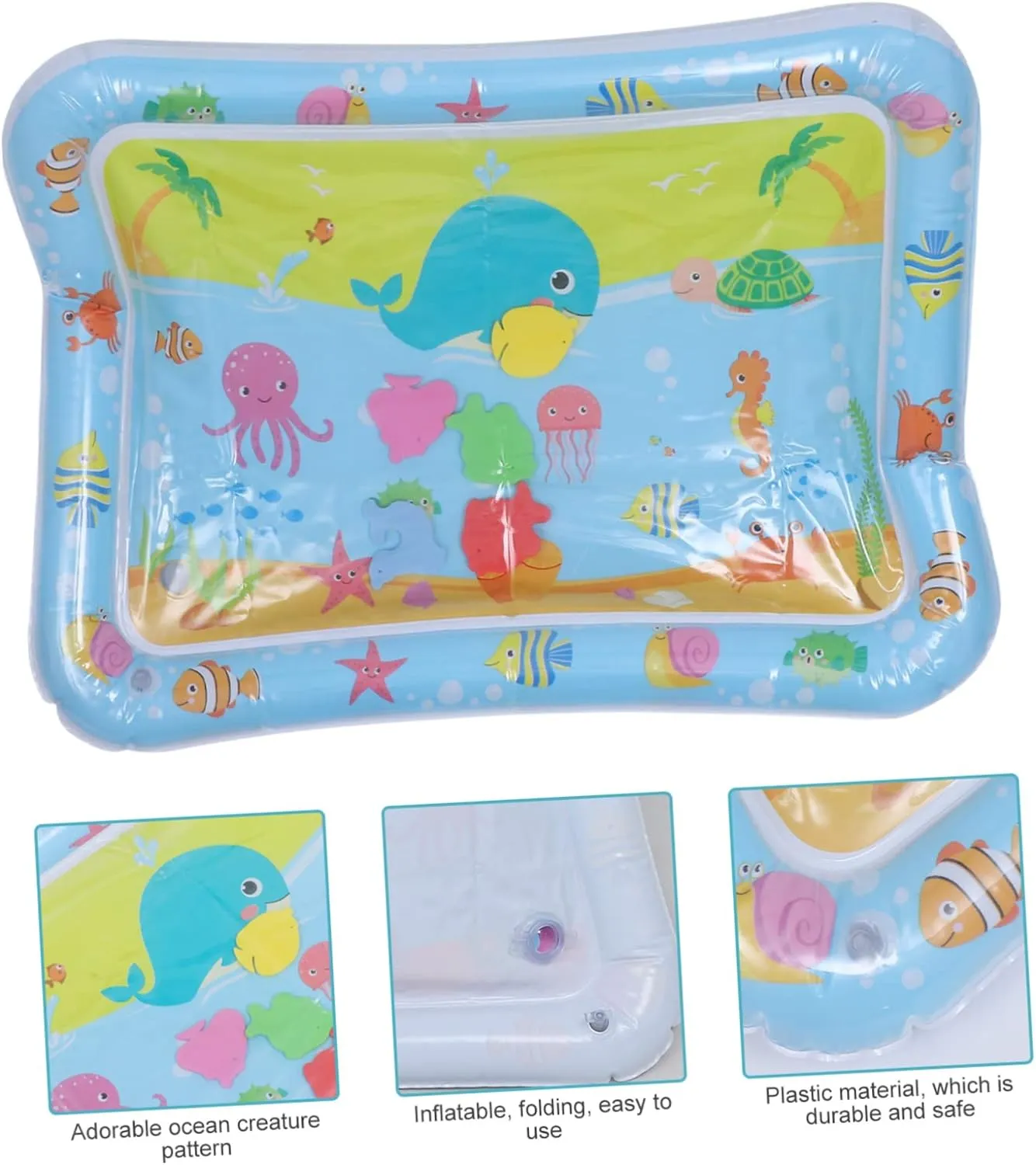 Colchon Alfombra Mini Inflable Mundo Marino Niños