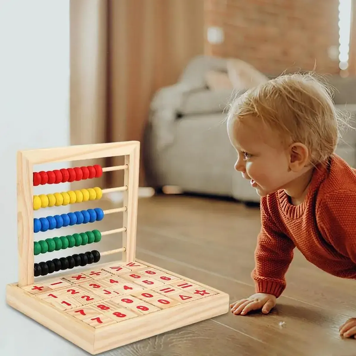 Abaco Matematico Bloques Madera Estudio Niños Abacus Aprende