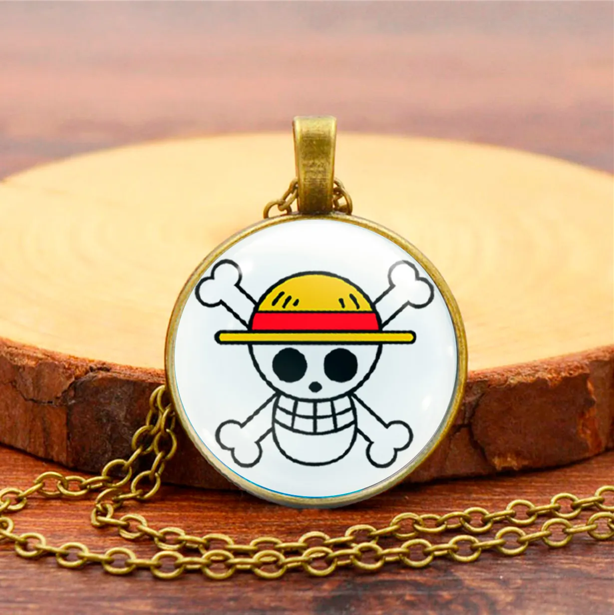 Collar One Piece Pirata Comics Unisex Detalle + Estuche