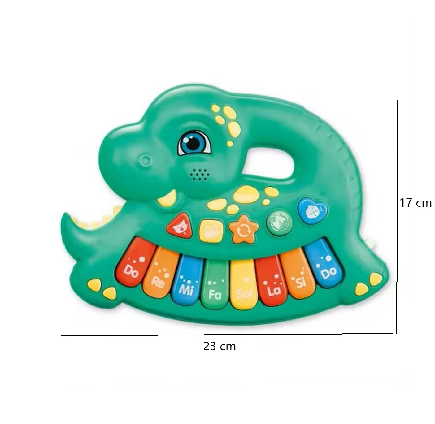 Piano Dinosaurio Interactivo Notas Musicales Luz + Bateria