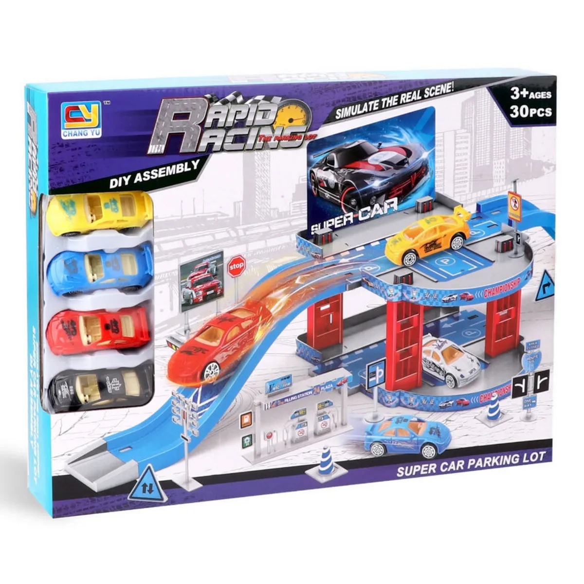 Pista Puente Carros Deportivo Carreras Racing Juguete Niños 