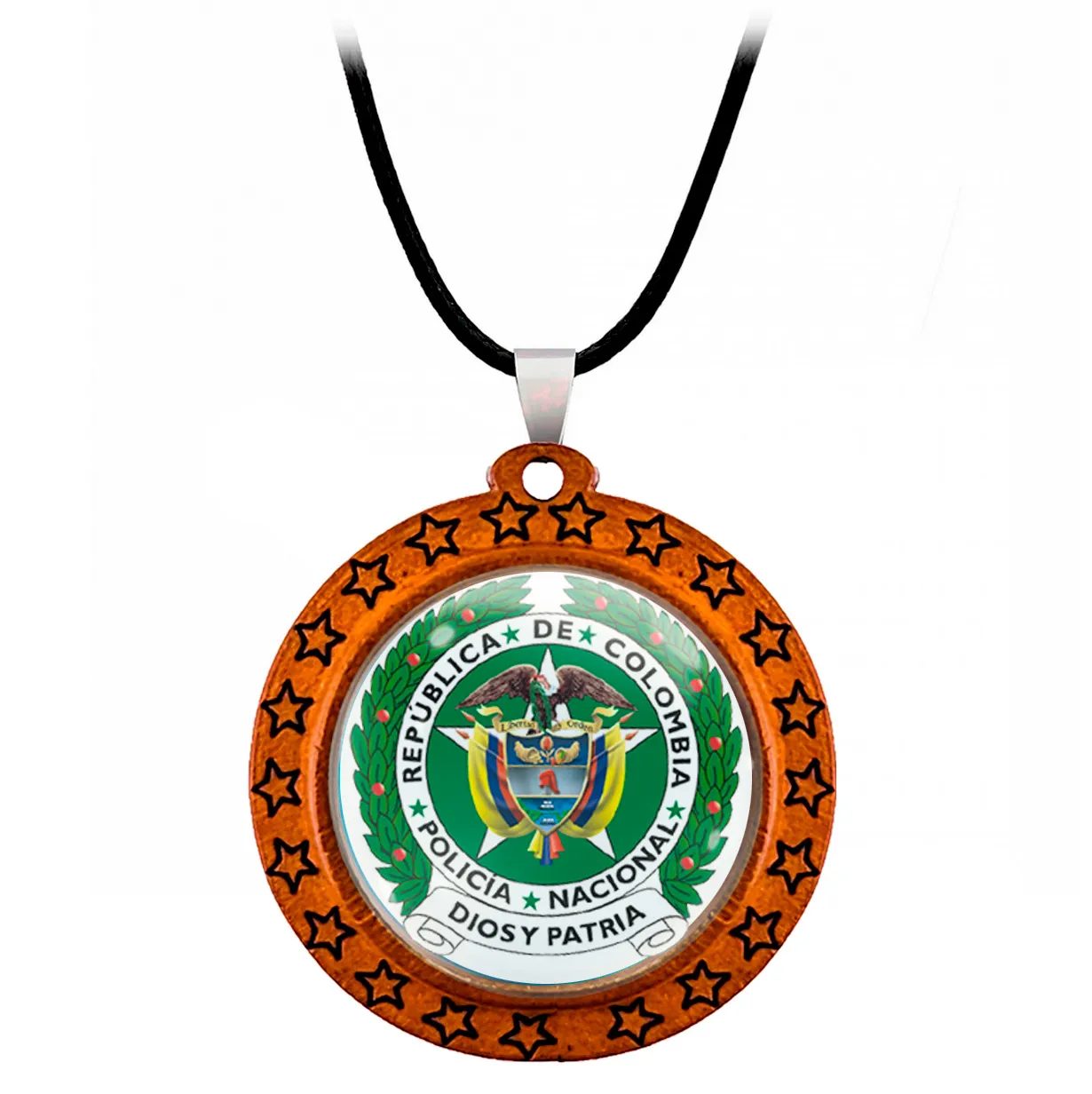 Collar Policia Escudo Colombia Unisex Detalle + Estuche