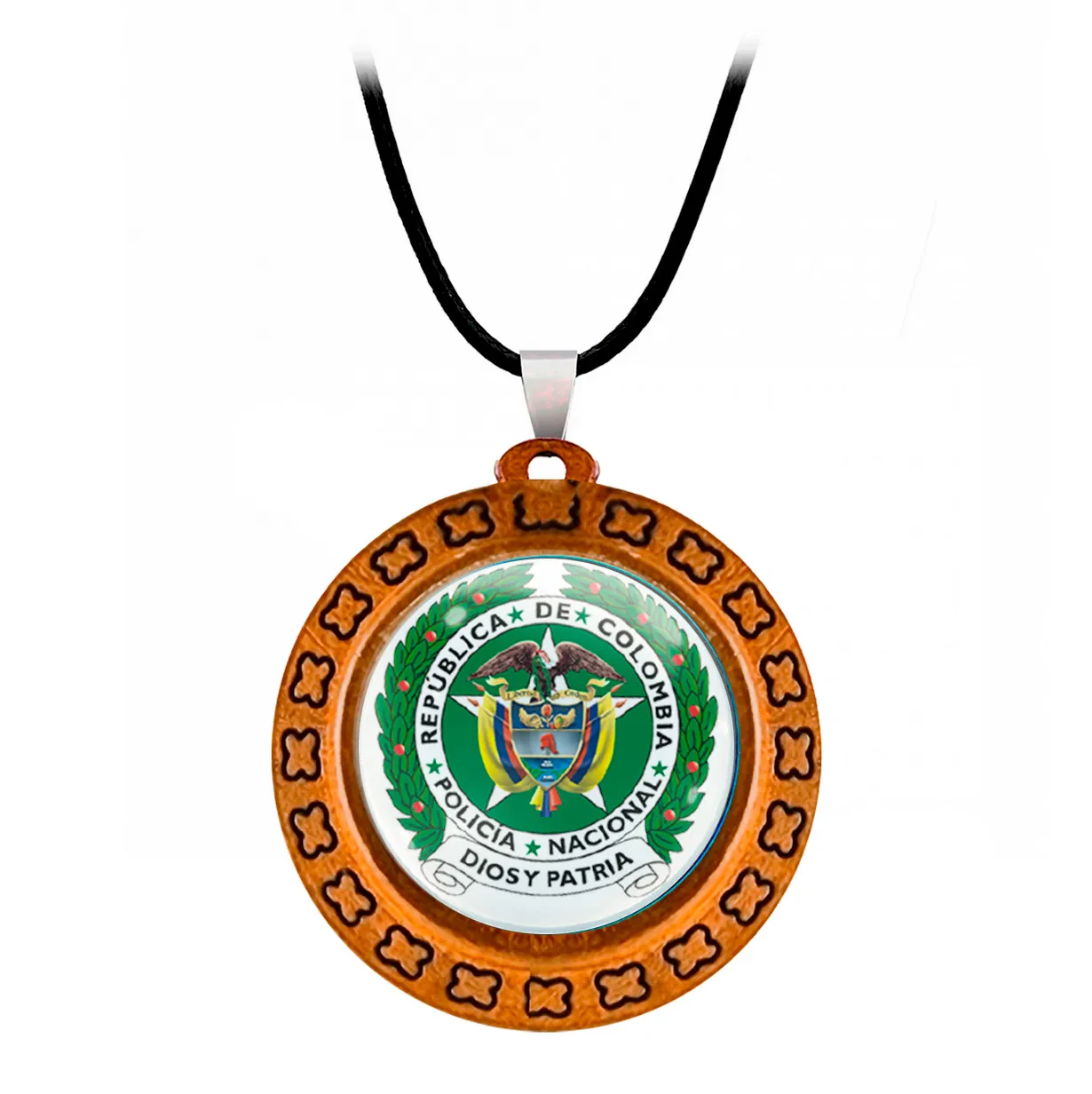 Collar Policia Escudo Colombia Unisex Detalle + Estuche