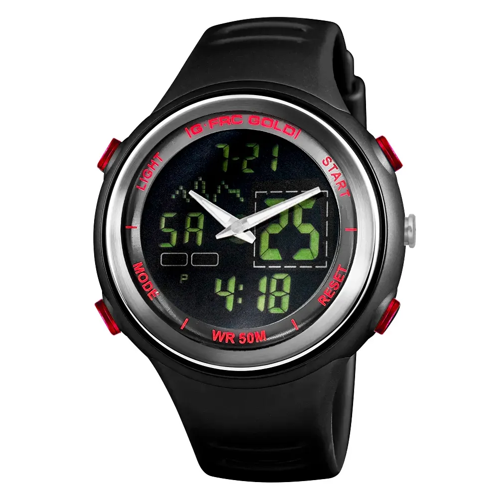 Reloj Digital Resistente Al Agua 50 M Ak17143 + Estuche 