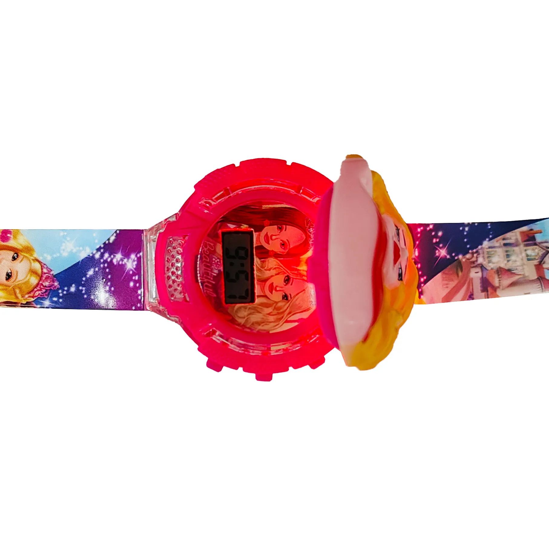 Reloj Niñas Digital Luces Sonido Tapa Infantil Princesa Niña