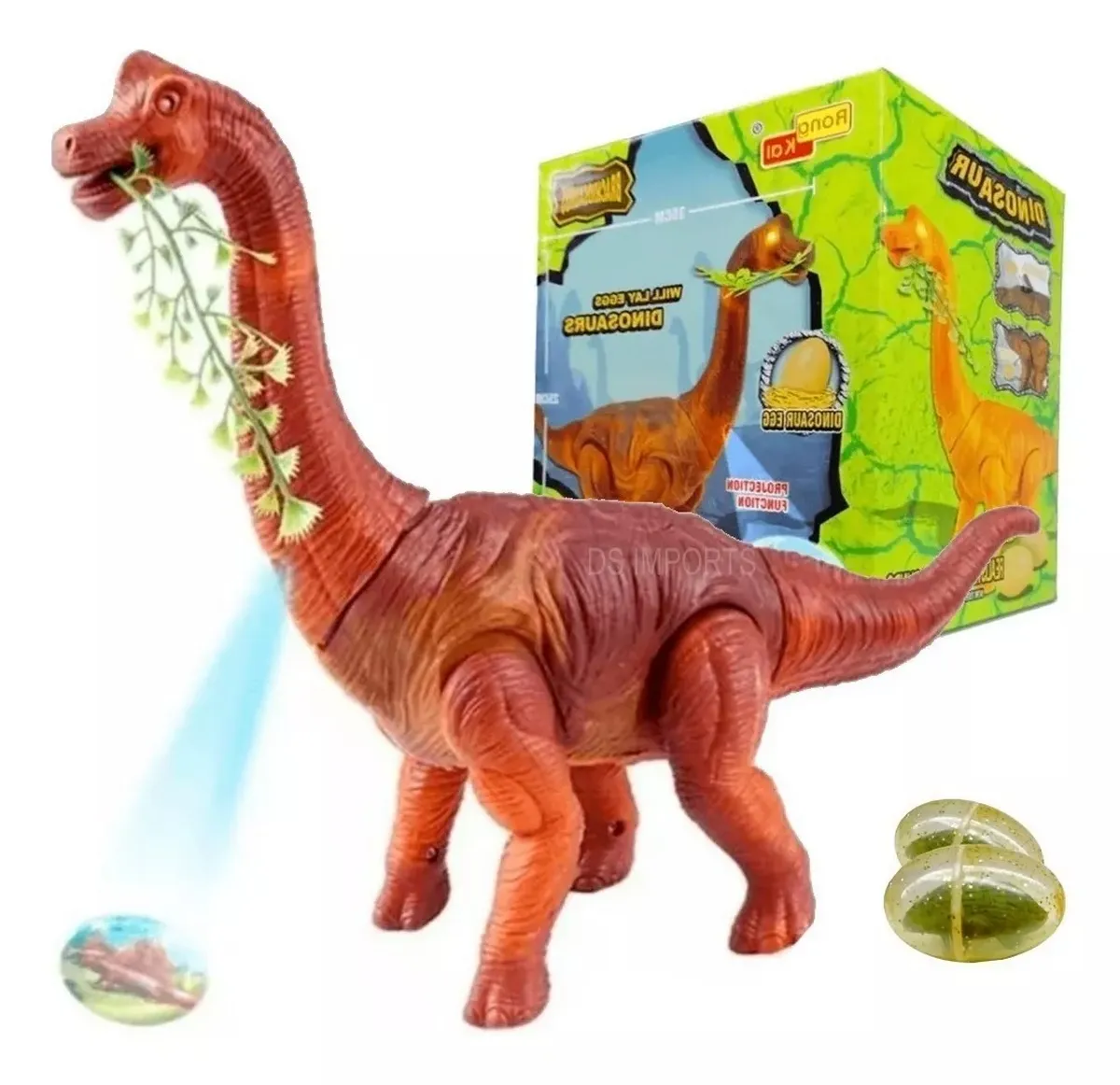 Dinosaurio Rex Pone Huevo Movimiento Luces Sonidos + Bateria