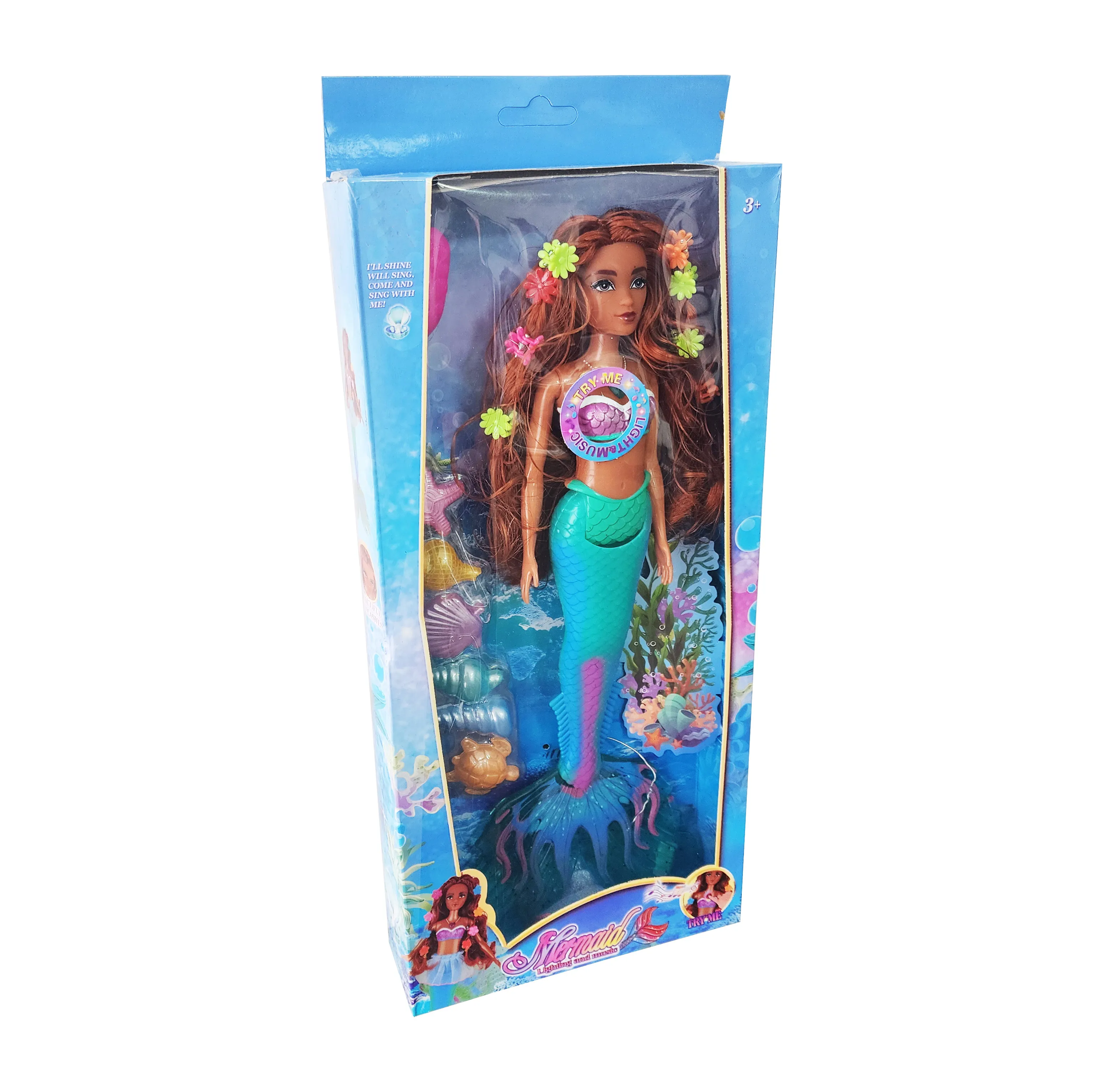 Muñeca Princesa Sirena Ariel Luces Niña Sonido La Sirenita