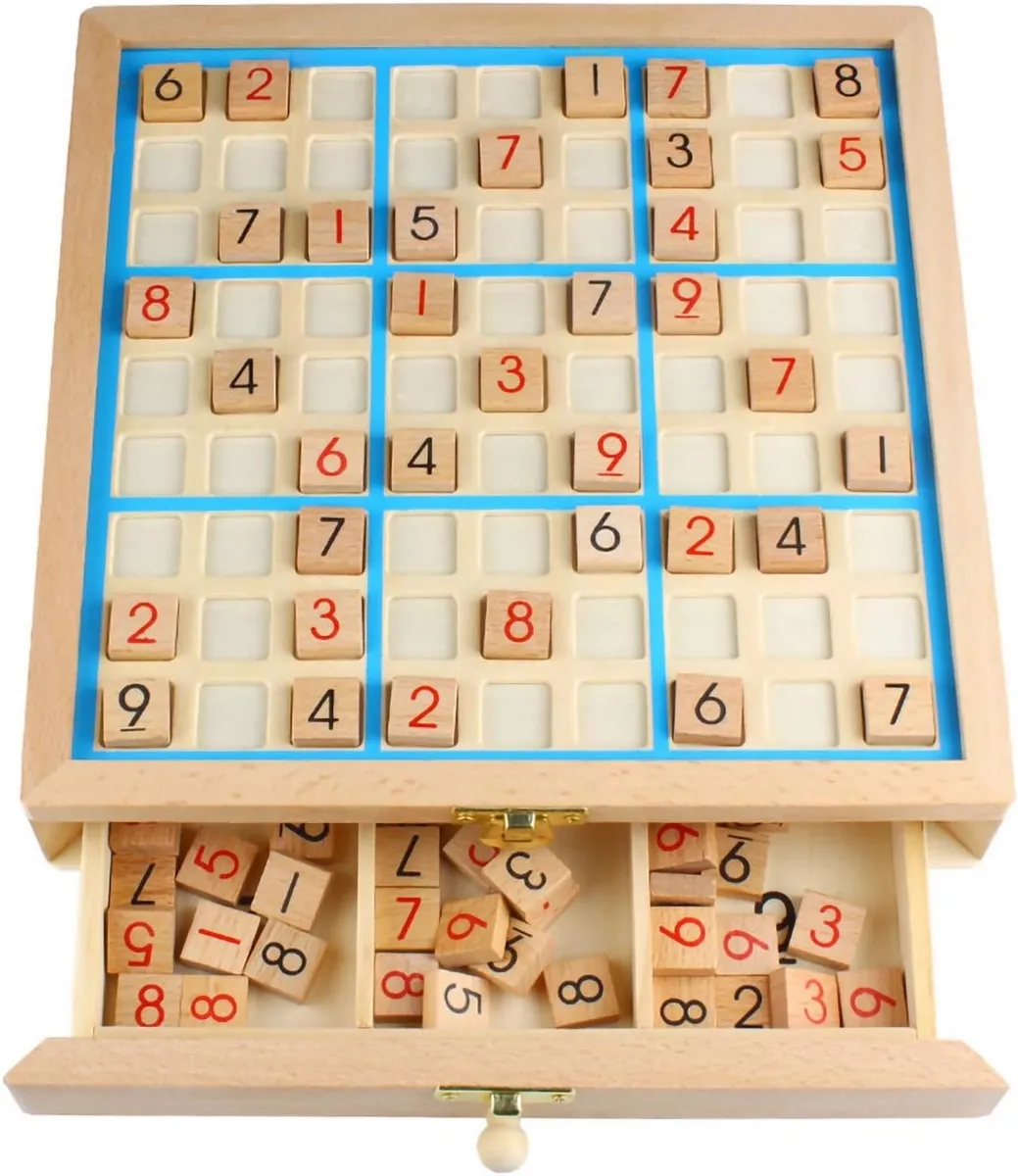 Sudoku Madera Juego Mental Matematico Numeros 100 Ejercicios