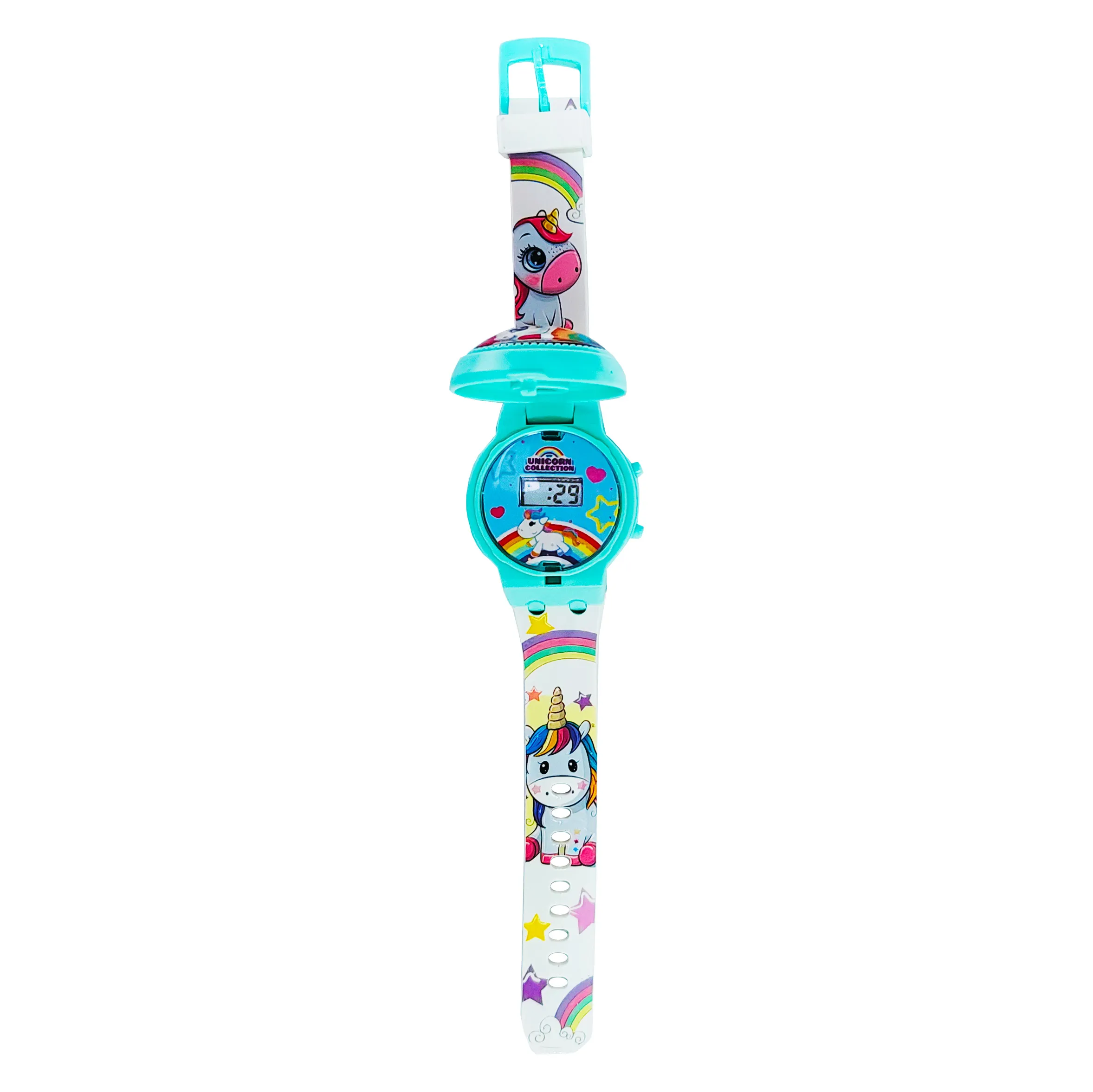 Reloj Niñas Digital Tapa Infantil Unicornio 360 Pony Niñas 