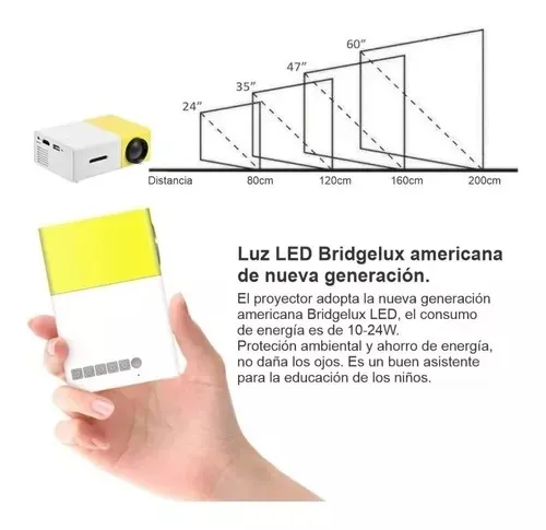 Mini Proyector LED YG300 Portátil Con Control Remoto Hd