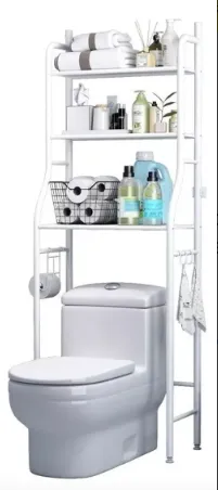 Organizador De Baño Estantería Mueble Ahorrador De Espacio 3 Color Blanco