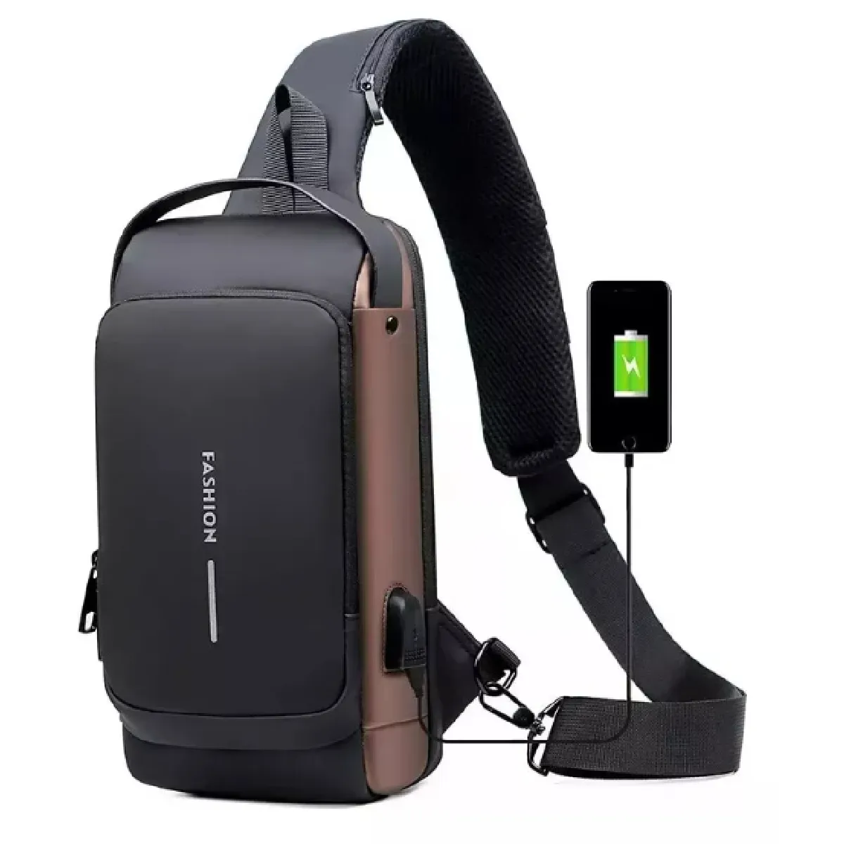 Bolso Bandolera Para Hombre, Mochila Usb Pequeña