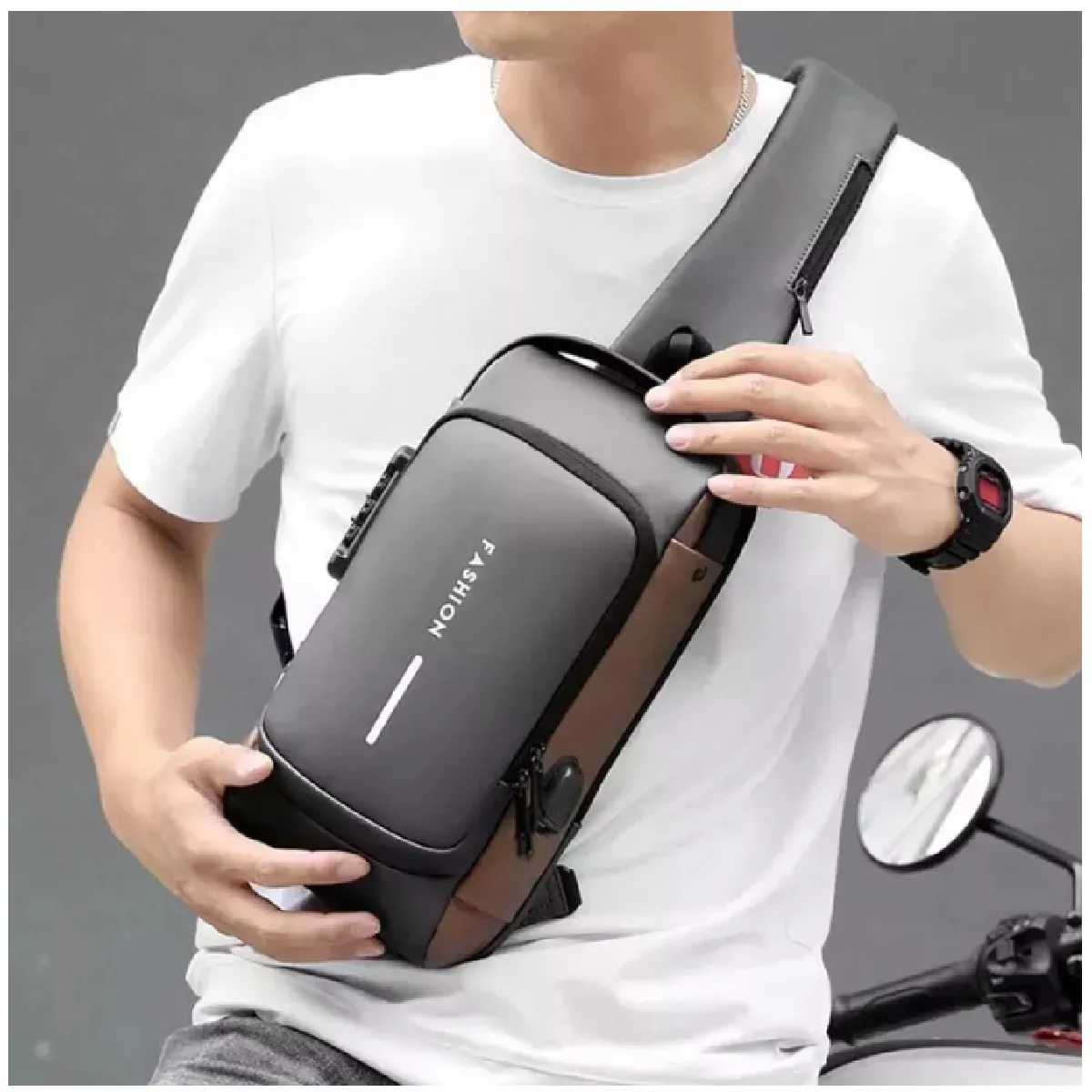 Bolso Bandolera Para Hombre, Mochila Usb Pequeña