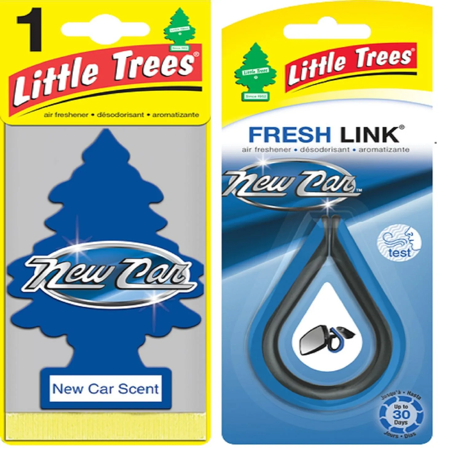 Kit Ambientador Little Trees Pino + Fresh Link Carro Nuevo