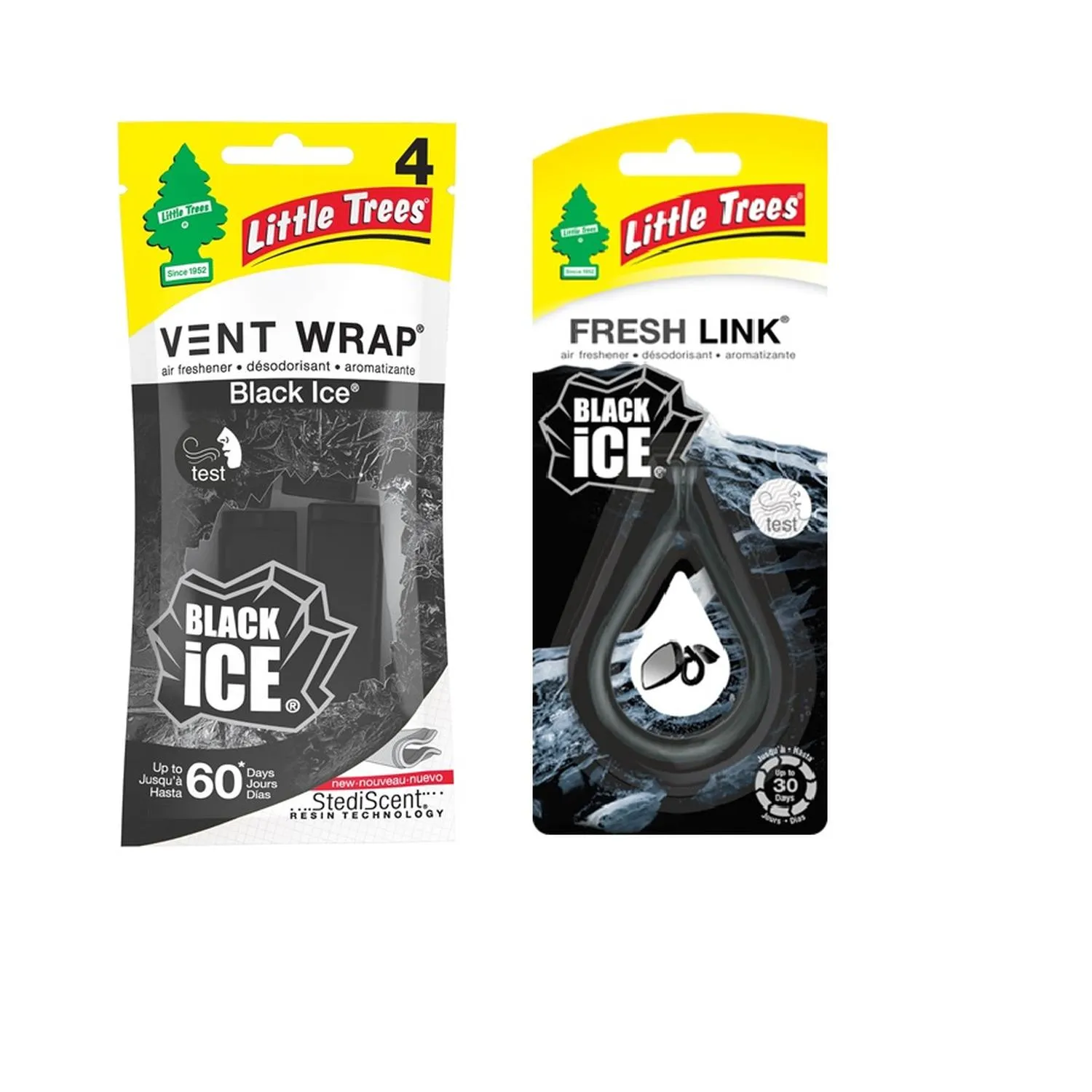 Kit Ambientador Little Trees Vent Wrap + Fresh Link Black