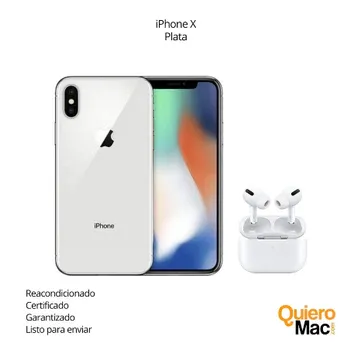 Celular Reacondicionado iPhone X 256GB + Airpods Pro 2  - 12 Meses De Garantía 